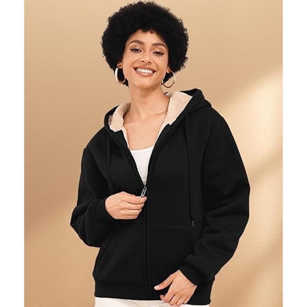 SWISSWELL Hoodies for Women Winter Fleece Sweatshirt - Full Zip Up Lined Jacket